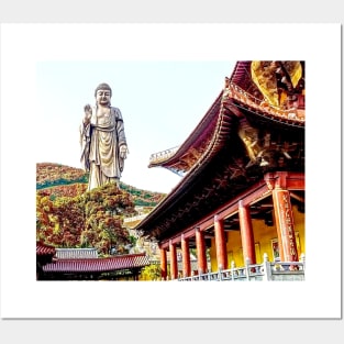 Grand Buddha at Ling Shan China Photograph Print Posters and Art